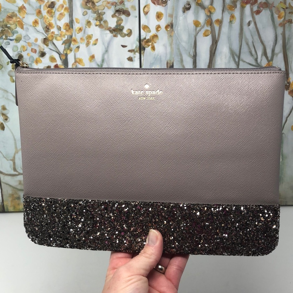 NWT Kate spade cosmetic gray bag - Picture 2 of 6